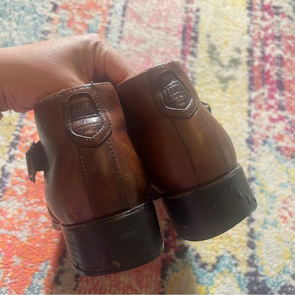 ARIAT - Women's Western Leather Buckle Strap Ankle Boots SIZE 9 - Picture 3 of 10